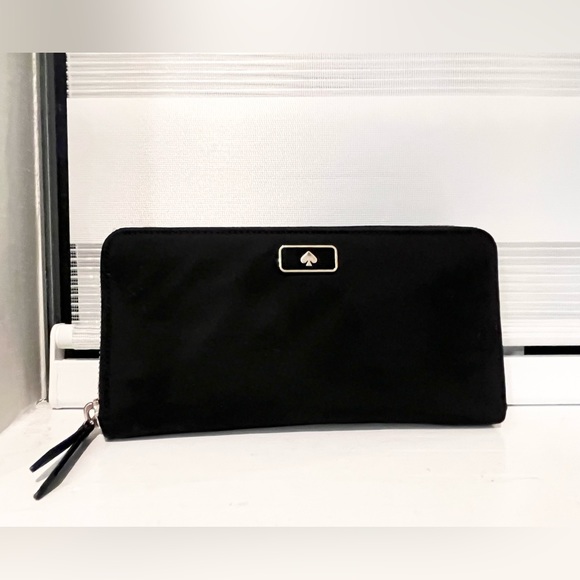 New Kate Spade Black Zip-around Continental Wallet - Picture 1 of 2